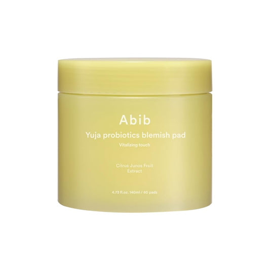 Abib Yuja Probiotics Blemish Pad Vitalizing Touch 60 Pads I Toner for Face, Facial Toner Pad, Mild Exfoliating Soothing