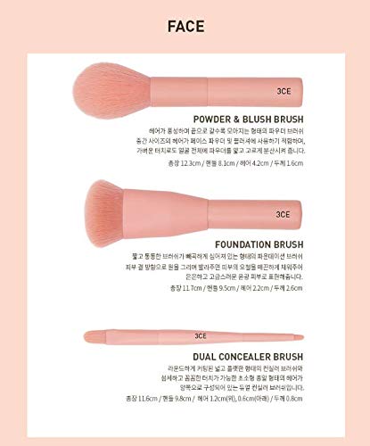 3CE Mini Makeup Brush Kit Pink