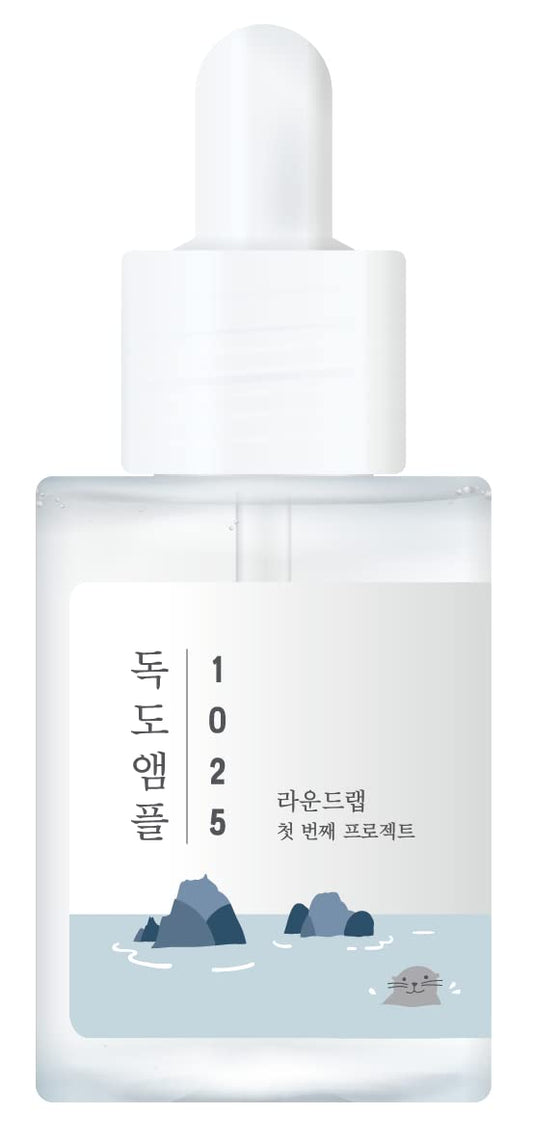 ROUND LAB 1025 Dokdo Ampoule(Serum) | Hydrating, Soothing, Instant nourishing, Hyaluronic acid, Unscented watery formula (1.58oz)