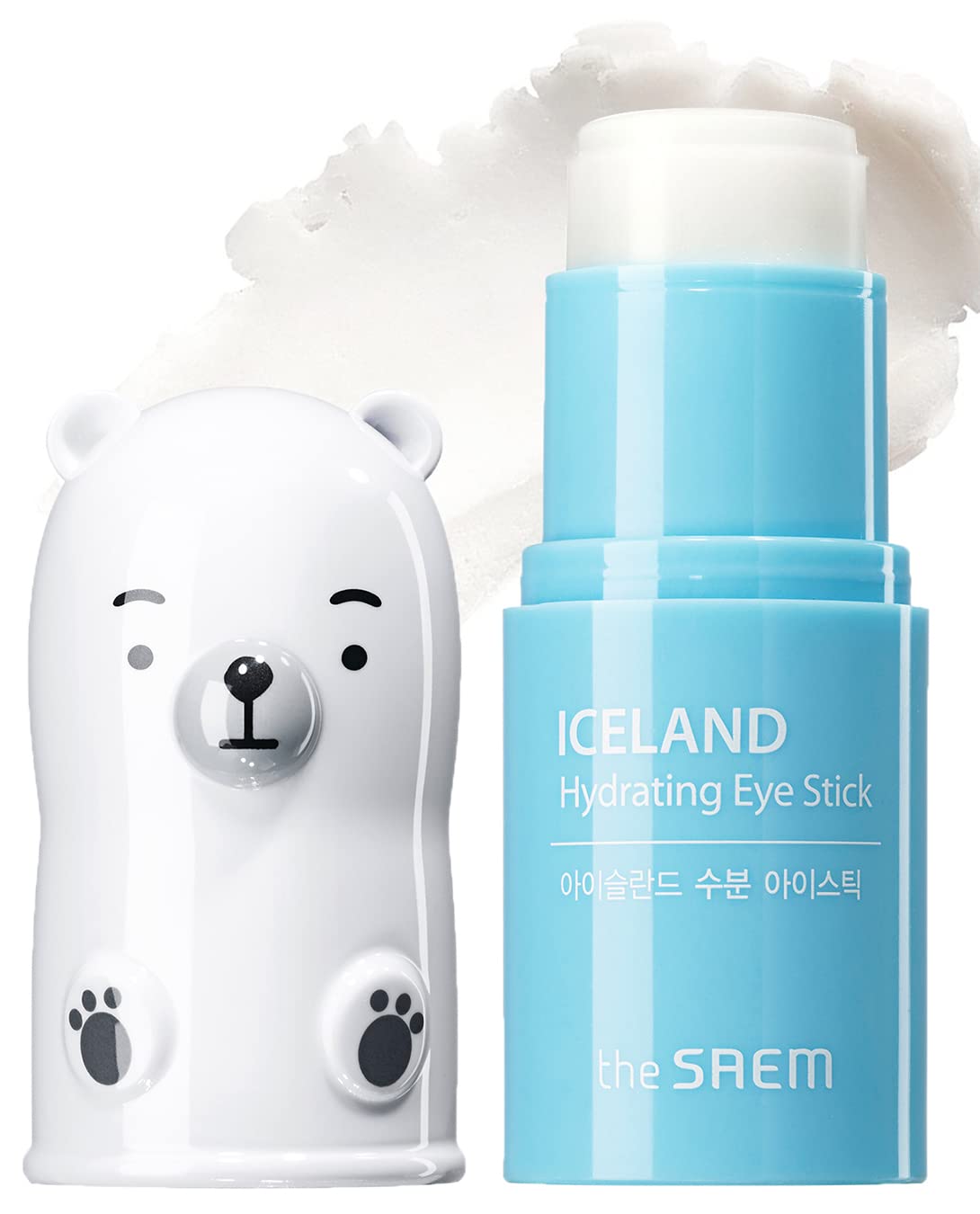 The SAEM Iceland Hydrating Eye Stick 0.24oz - Cooling Eye Balm for Dark Circles and Puffiness – Under Eye Treatment - Reduce Wrinkles and Moisturizing - Minimize Dark & Puffy Eyes - Aqua Scent