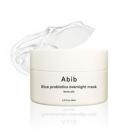 Abib Rice Probiotics Overnight Mask Barrier Jelly 2.7 fl oz I Intensive Hydrating Nourishing Face Sleep Sleeping Mask for Korean Skin Care jelly eye cream clay mask glass skin