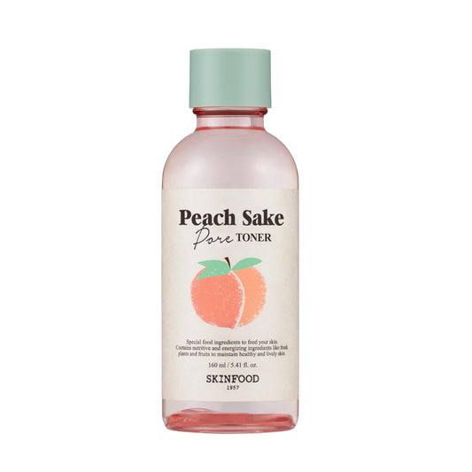 SKINFOOD Peach Sake Facial Toner 135ml - Tighten Pores and Sebum Control - Skin Moisturizing, Refining, & Hydrating Facial Toners for Oily Skin - Enlarge and Deep Pores Remedy (5.41 fl.oz.)