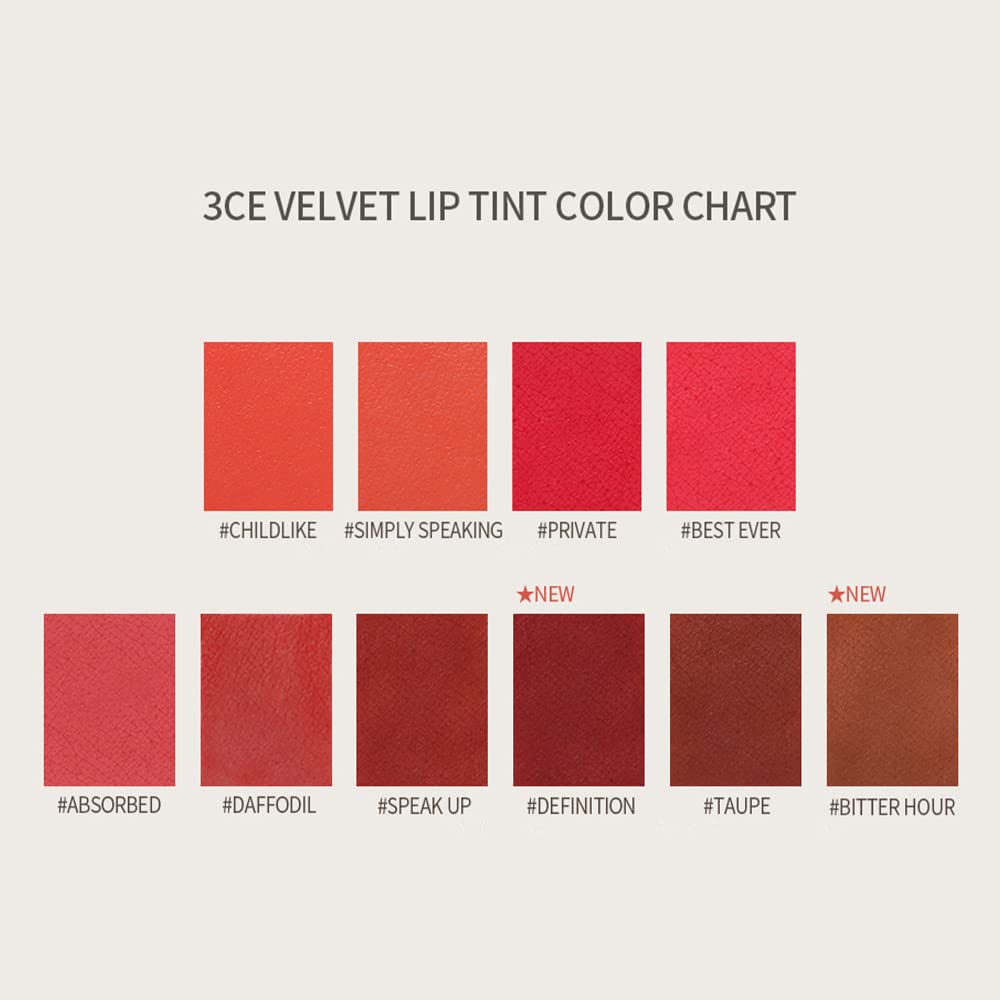 3CE (Velvet Lip) (VELVET LIP TINT #TAUPE)