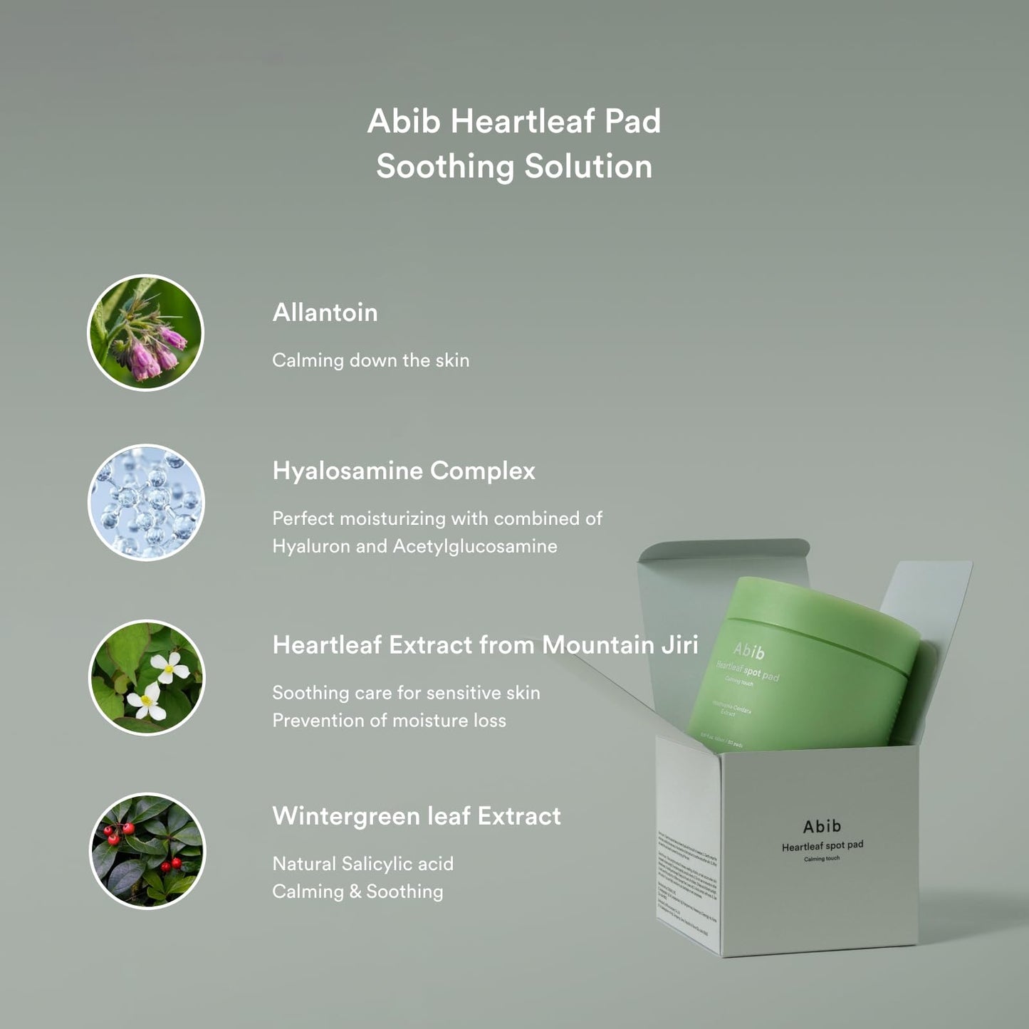 Abib Heartleaf Spot Pad Calming Touch 80 Pads I Toner Pad for Face, Refreshing Hydrating, Redness Relief