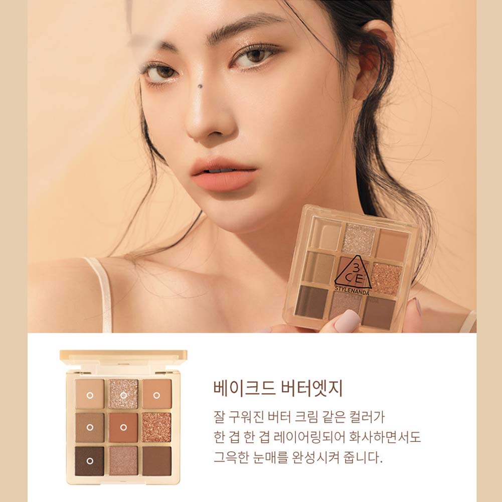 3CE Multi Eye Color Palette Clear Warm & Cool #Butter Cream 9Colors Peal Glow Eye Shadow Staylenanda