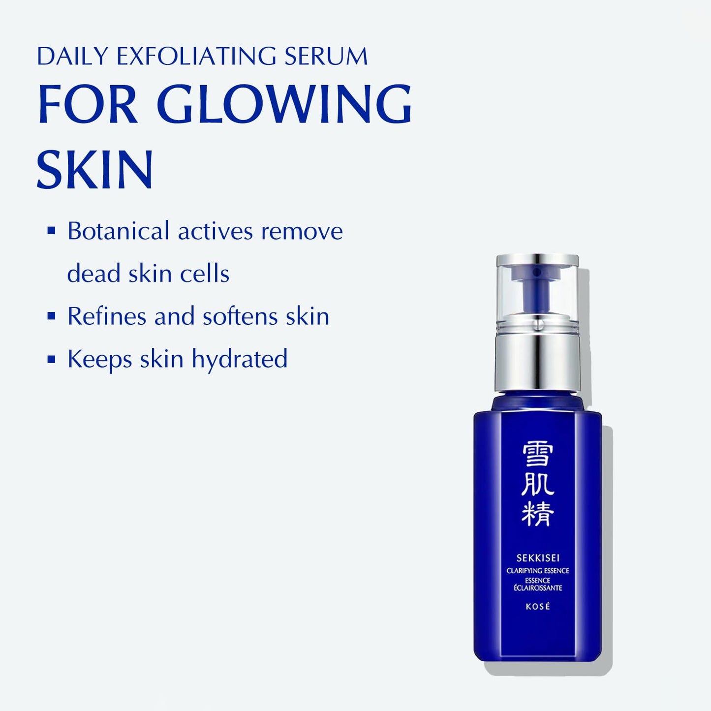 SEKKISEI Clarifying Essence, Daily Exfoliating Serum, 2.5 Ounce