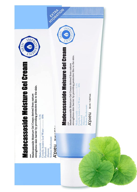 A'PIEU Madecassoside Moisture Gel Cream (1.69oz) - for Hydrating Dry and Sensitive Skin- Helps Soothe Damage and Maintain Optimal pH level- Centella Asiatica, Panthenol, Allantoin