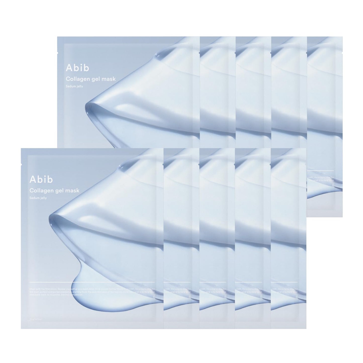 Abib Collagen Gel Mask Sedum Jelly 10 Sheets (Hydrating) I Korean Vegan Collagen, Cooling Hydrating Hyaluronic Acid Hydrogel Face Mask Skin Care