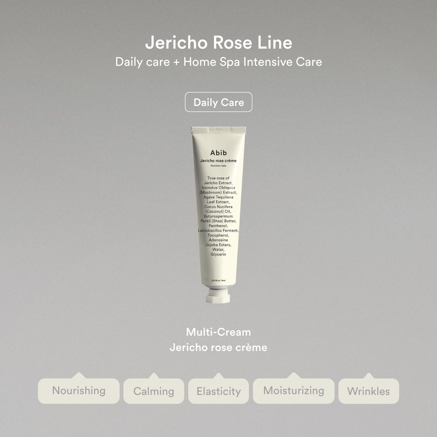 Abib Jericho Rose Crème Nutrition Tube 75ml | Face Moisturizer, Daily Moisturizer Face Cream with Shea Butter for All Skin Types