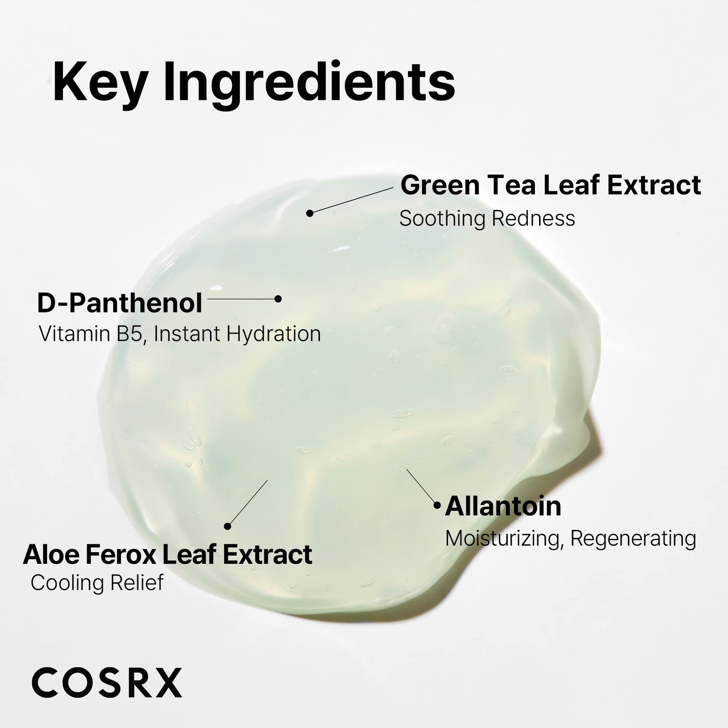 COSRX Hydrium Green Tea Aqua Soothing Gel Cream, 1.69 fl.oz / 50ml | Lightweight Daily Cream | Camelia, Aloe Gel | Korean Skin Care, No Animal Testing, Paraben Free