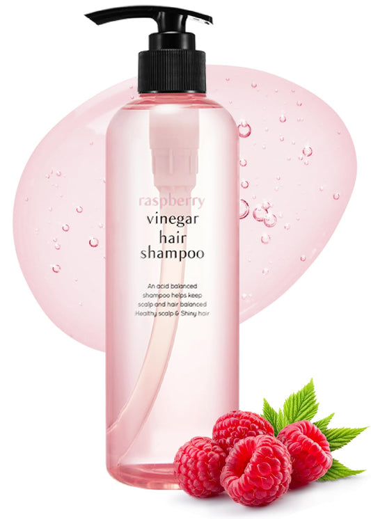 A’PIEU Raspberry Vinegar Hair Shampoo 16.9 fl.oz / 500 ml - Dandruff & Clarifying Shampoo | Scalp Treatment I Korean Hair Care I Balances pH, Removes Buildup, Soothes Scalp