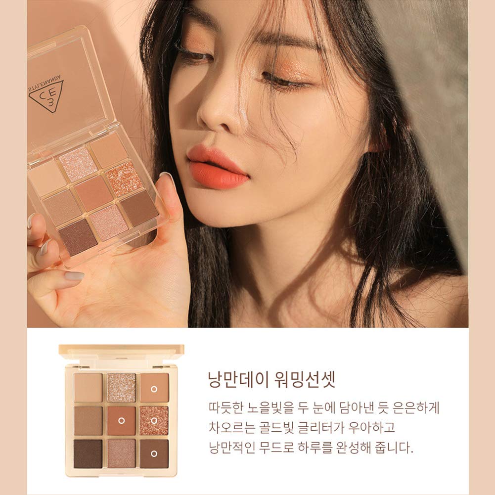 3CE Multi Eye Color Palette Clear Warm & Cool #Butter Cream 9Colors Peal Glow Eye Shadow Staylenanda