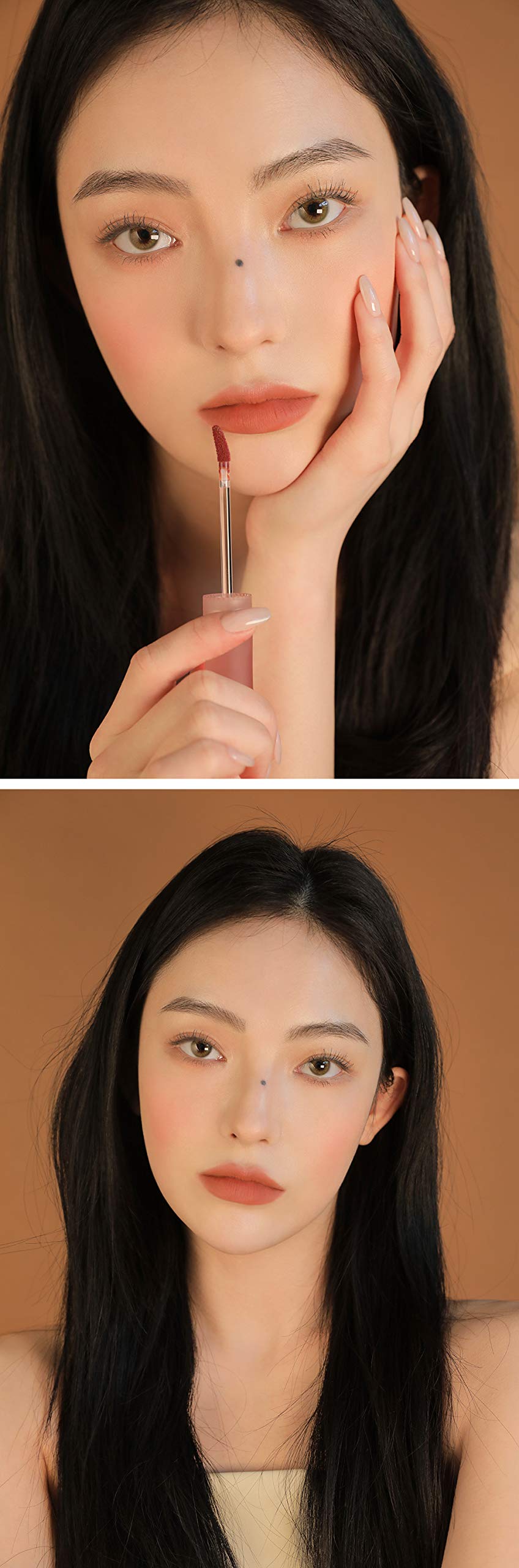 3CE BLUR WATER TINT(4.6g) soft lip with less smear with a blurry finish (#SEPIA) with sun cream(1ml*3ea)