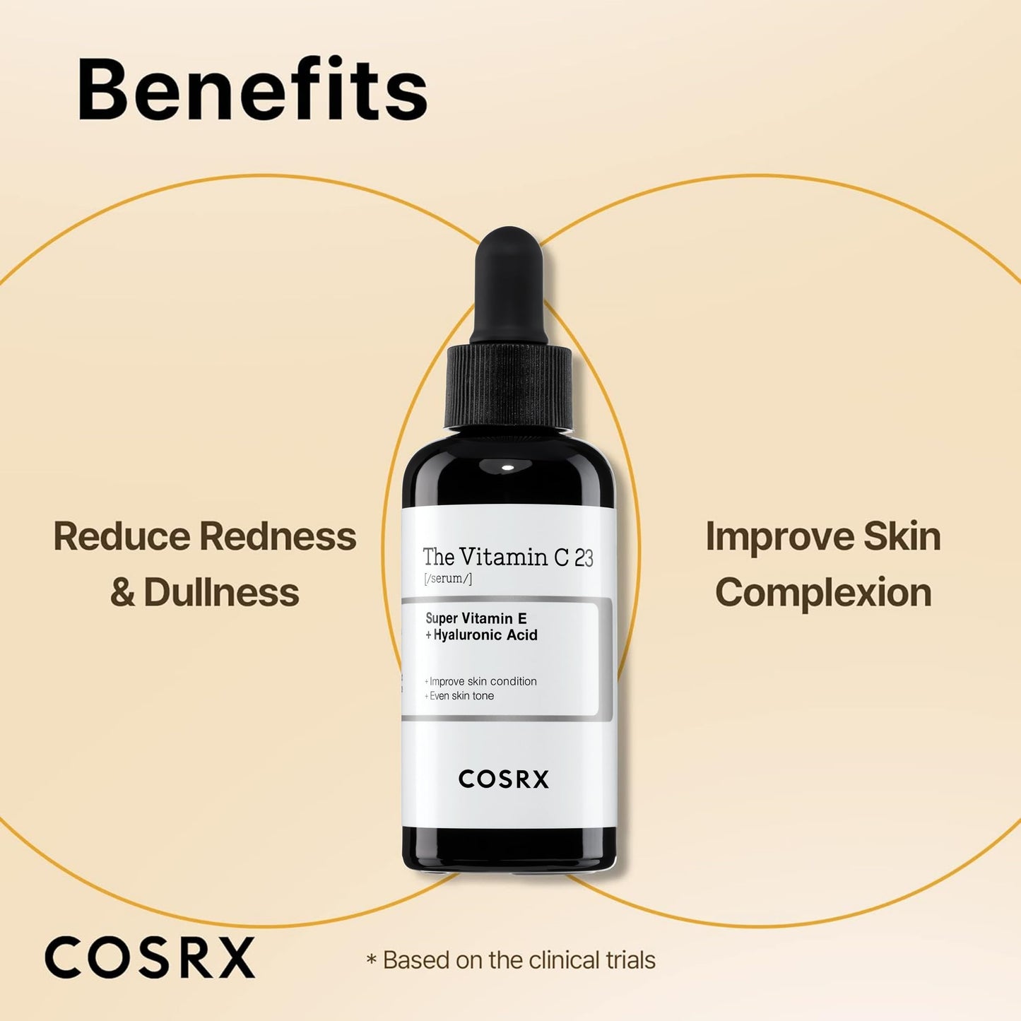 COSRX Pure Vitamin C 23% Serum with Vitamin E & Hyaluronic Acid, Brightening & Hydrating Facial Serum for Fine Lines, Uneven Skin Tone & Dull Skin, 0.7oz/20g, Korean Skin Care