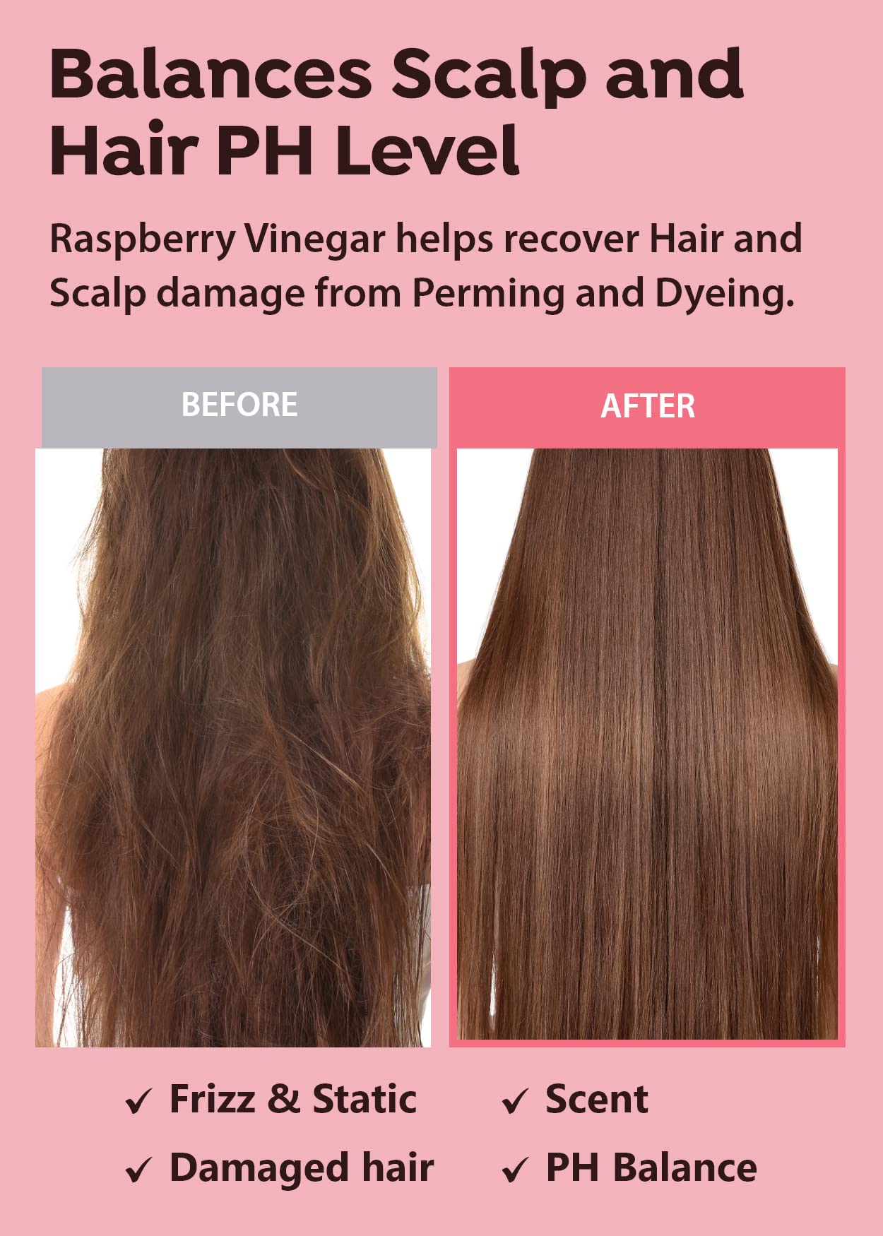 A’PIEU Raspberry Vinegar Hair Care Bundle - Hair Vinegar Rinse 6.76 Fl oz & Hair Mist 3.55 fl oz | Scalp Treatment, pH Balance, Frizz Control | Clarifying, Nourishing, Refreshing