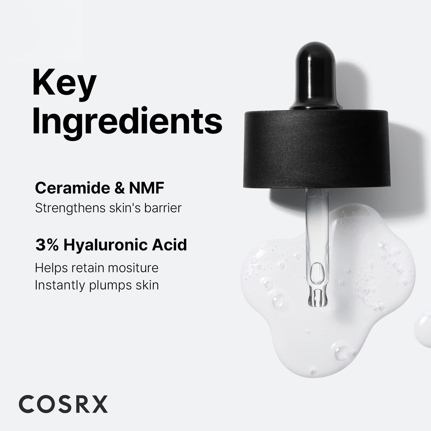 COSRX Pure Sodium Hyaluronic Acid 3% Serum, Hydration & Moisture Boosting Facial Serum for Fine Lines & Wrinkles, Plump & Repair Dry Skin, 0.67fl.oz/20ml, No Artificial Fragrance, Korean Skin Care