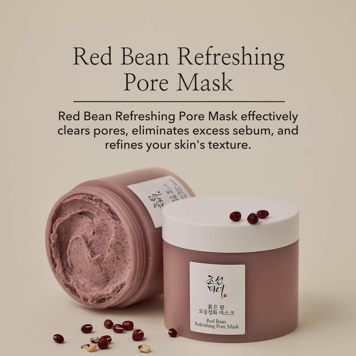 Beauty of Joseon Red Bean Pore Refreshing Mask Mud Cream Hydrating Wash Off Pack, Pore Cleansing Exfoliator, Korean Skin Care for Men and Women 140ml, 4.73 fl.oz