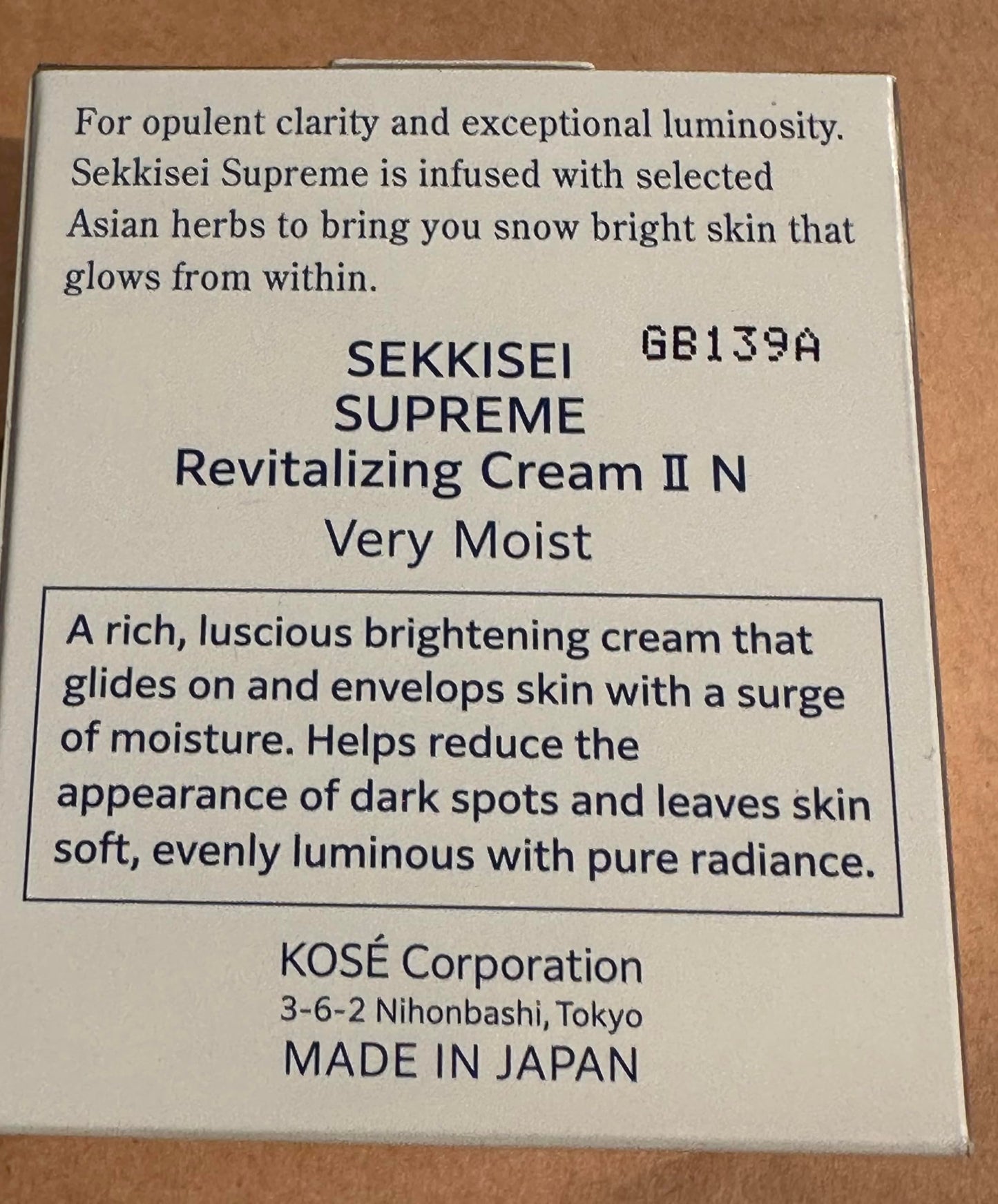 SEKKISEI Supreme Revitalizing Cream II N, Rich Facial Night Moisturizer, 1.3 Ounce