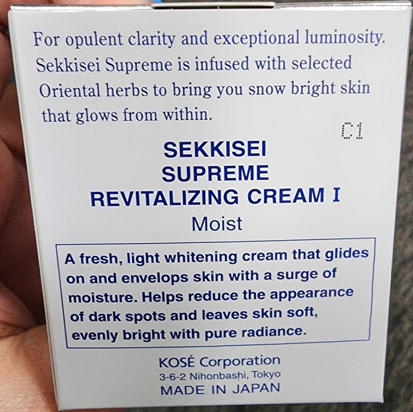 Kose Sekkisei Supreme Revitalizing Cream I 38ml